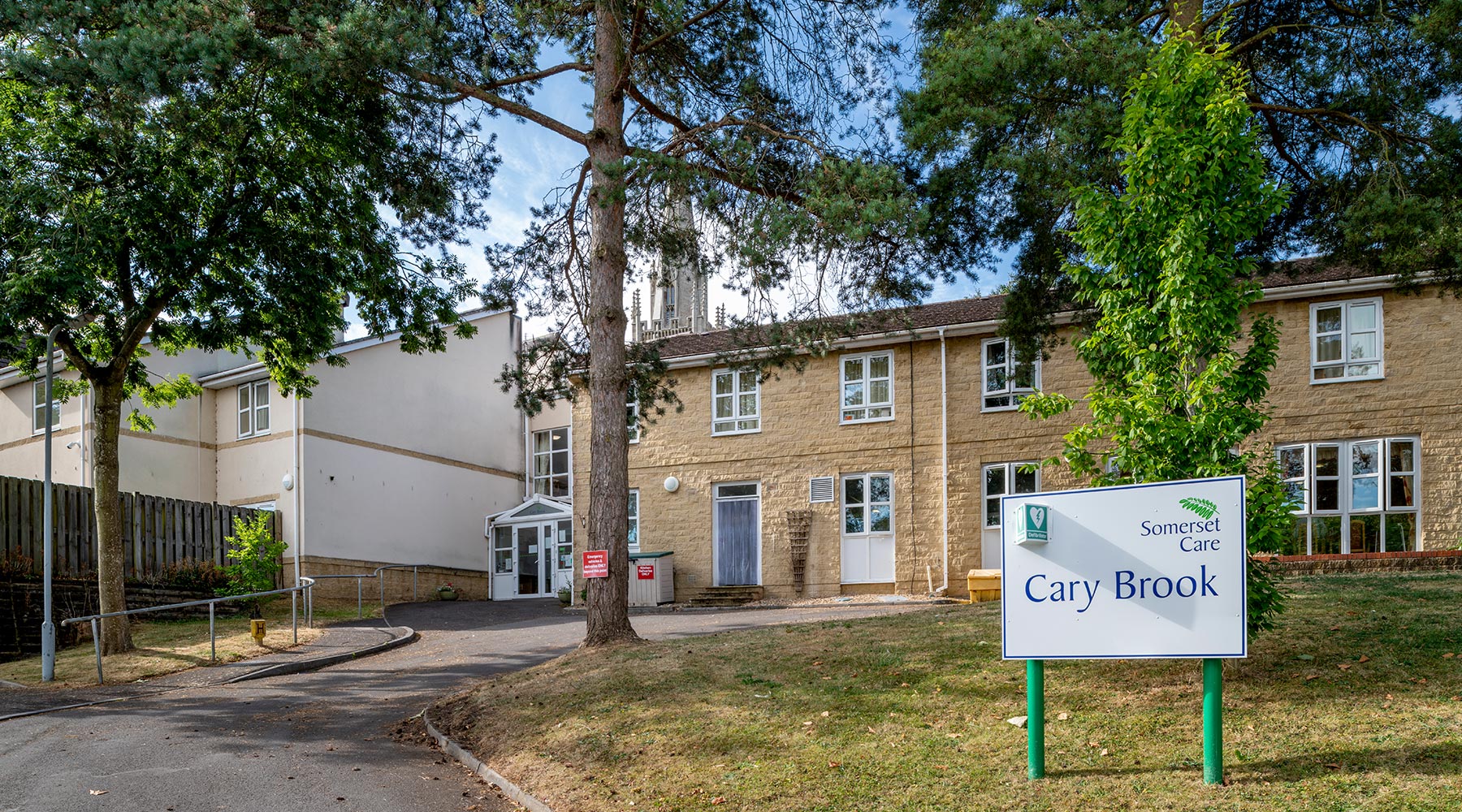 Front exterior of Cary Brook Care Home in Taunton, Somerset