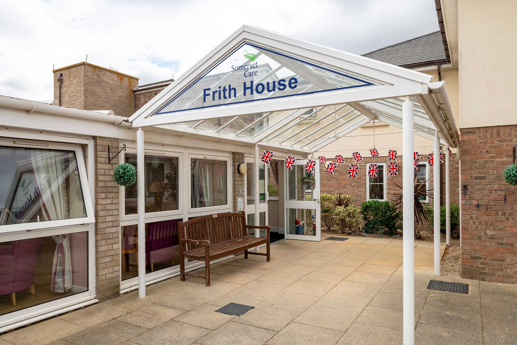 Front view of Frith House Care Home in Burnham-on-Sea, Somerset